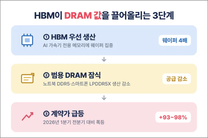 램 생산방식 변경에 따른 가격 변동