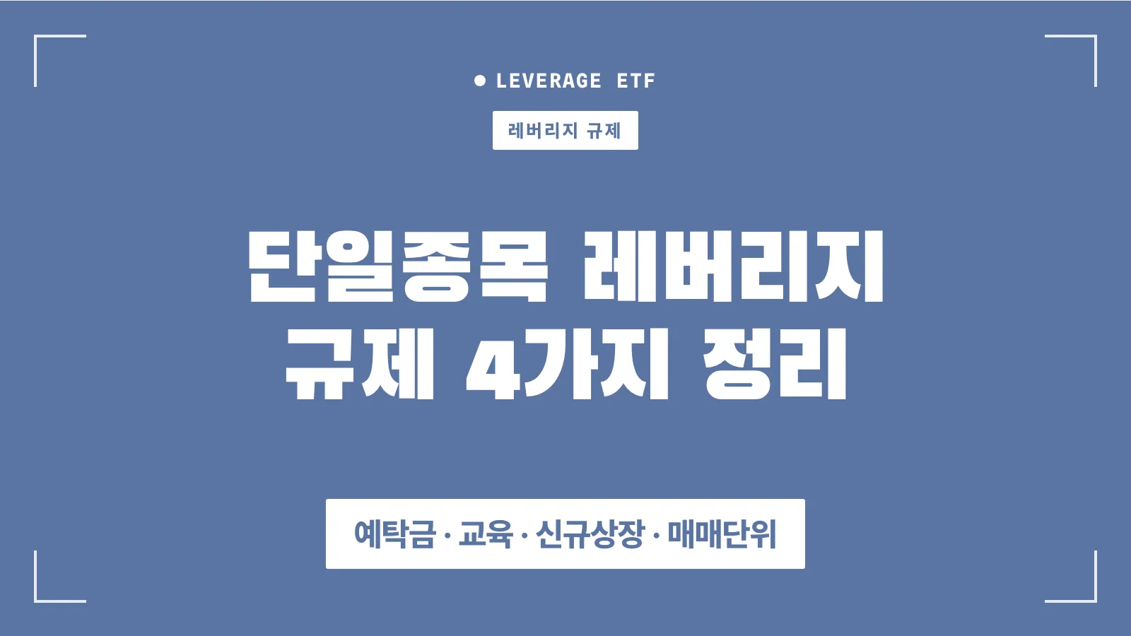단일종목 레버리지 규제 썸네일