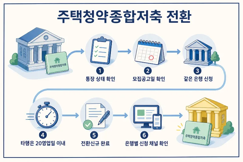 주택청약종합저축 전환 신청 절차